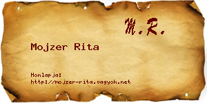 Mojzer Rita névjegykártya