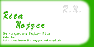 rita mojzer business card